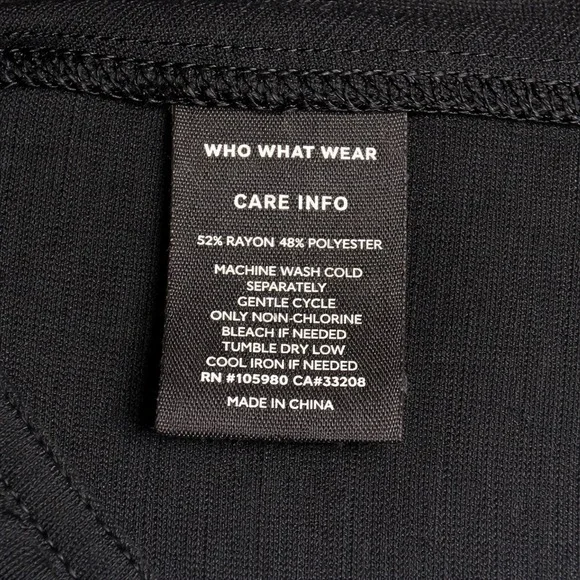 Who What Wear Womens Black Ruffle Sleeve Button Front Blouse Top Size Small - Picture 6 of 6